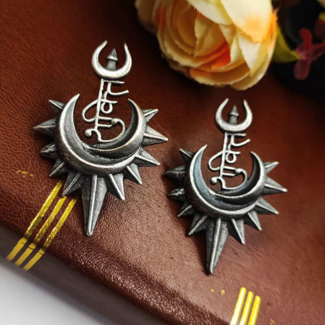 Oxidized Shakti Stud Earrings