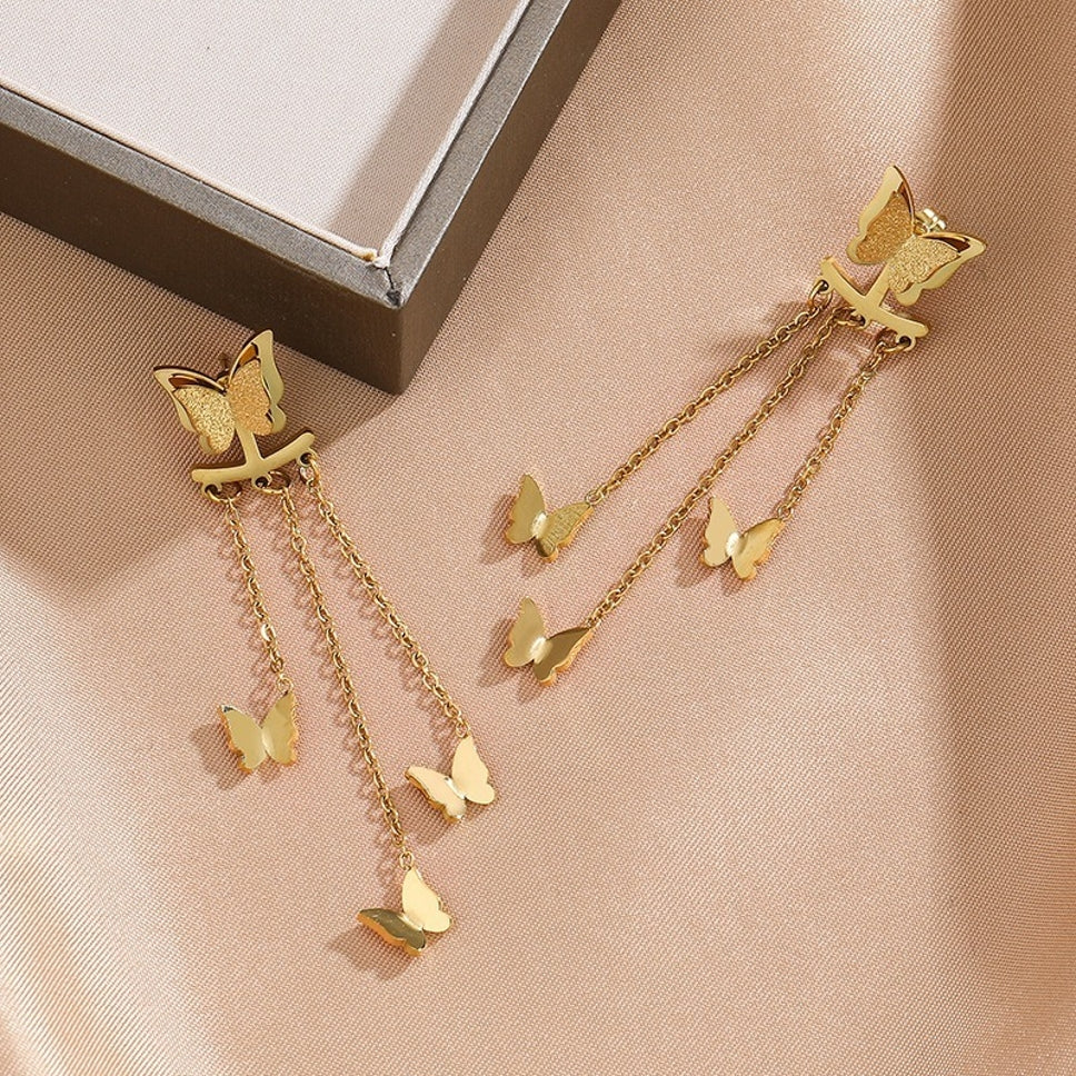 Gold Plated Butterfly Earrings