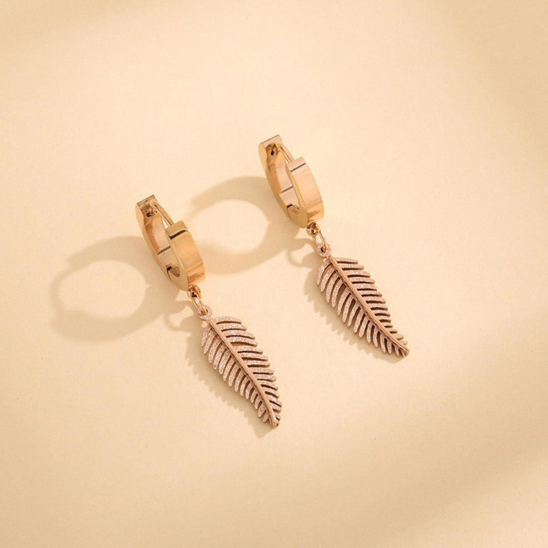 The leafy Affair Rose Gold Earring