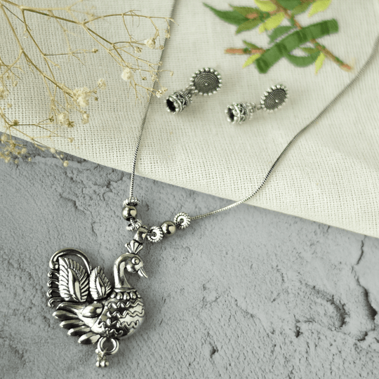 German Silver Bird Necklace | Silver Plated Chain