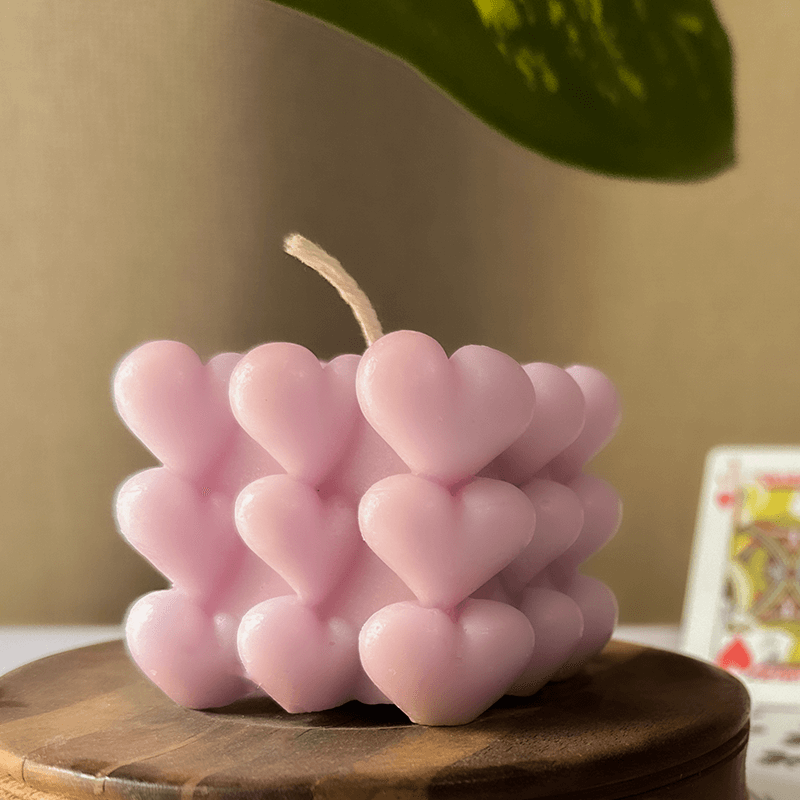 All Hearts Bubble Candle