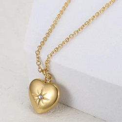 18k Gold Plated Classic Heart Neck Piece.