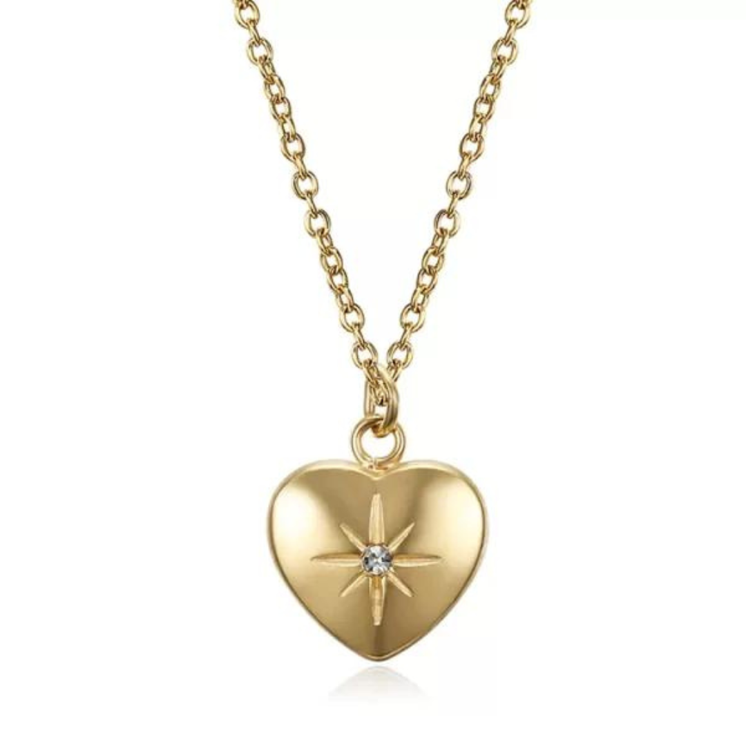 18k Gold Plated Classic Heart Neck Piece.