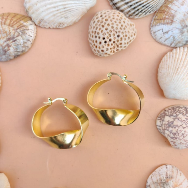 Handcrafted Twisted Hoops