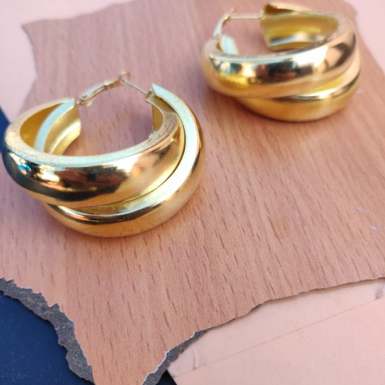 Gold Plated Chic Everyday Earrings