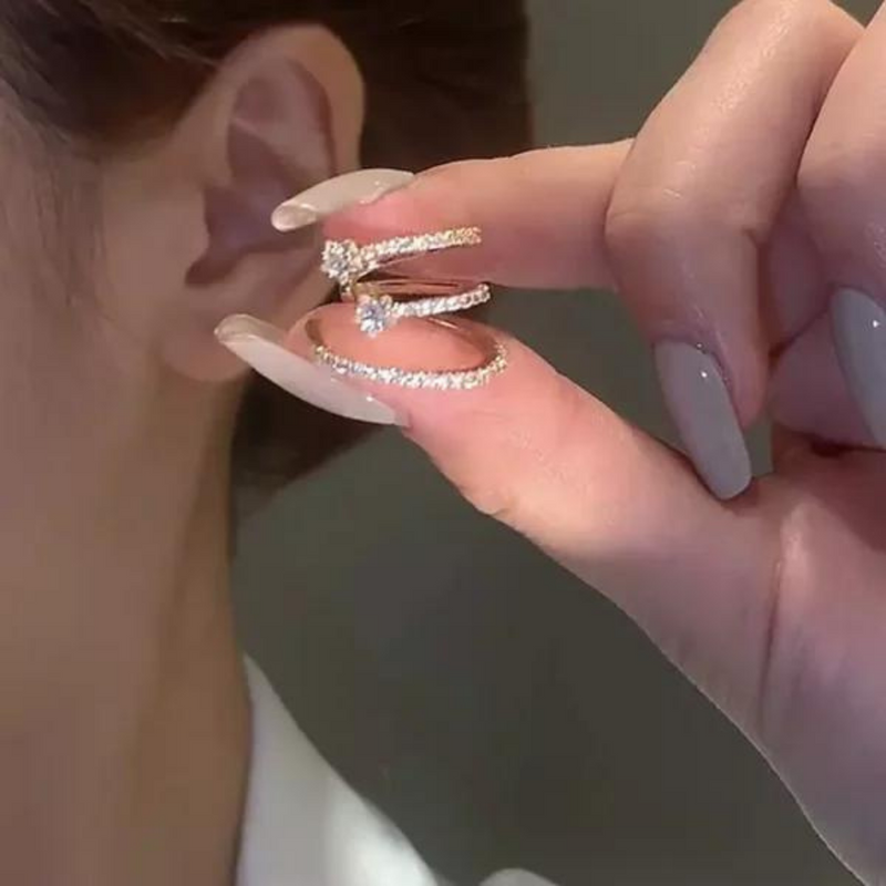 Diamond Studded One Side Only Ear Cuff