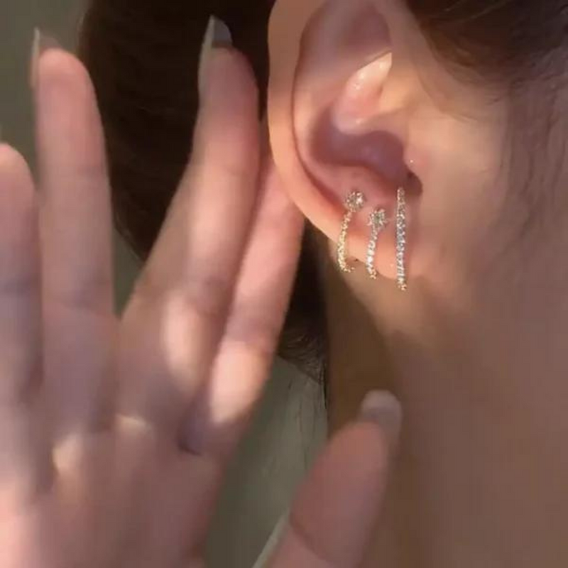 Diamond Studded One Side Only Ear Cuff