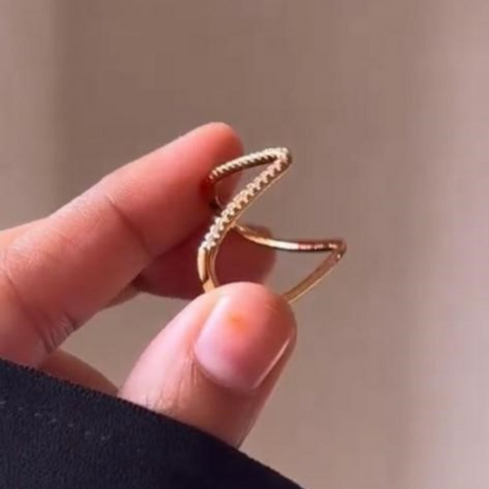 The V-Class Anti Tarnish Gold Plated Ring