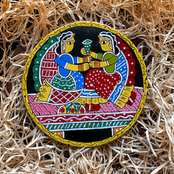 Tikuli Art Handpainted Wooden Coaster (Set of 6)