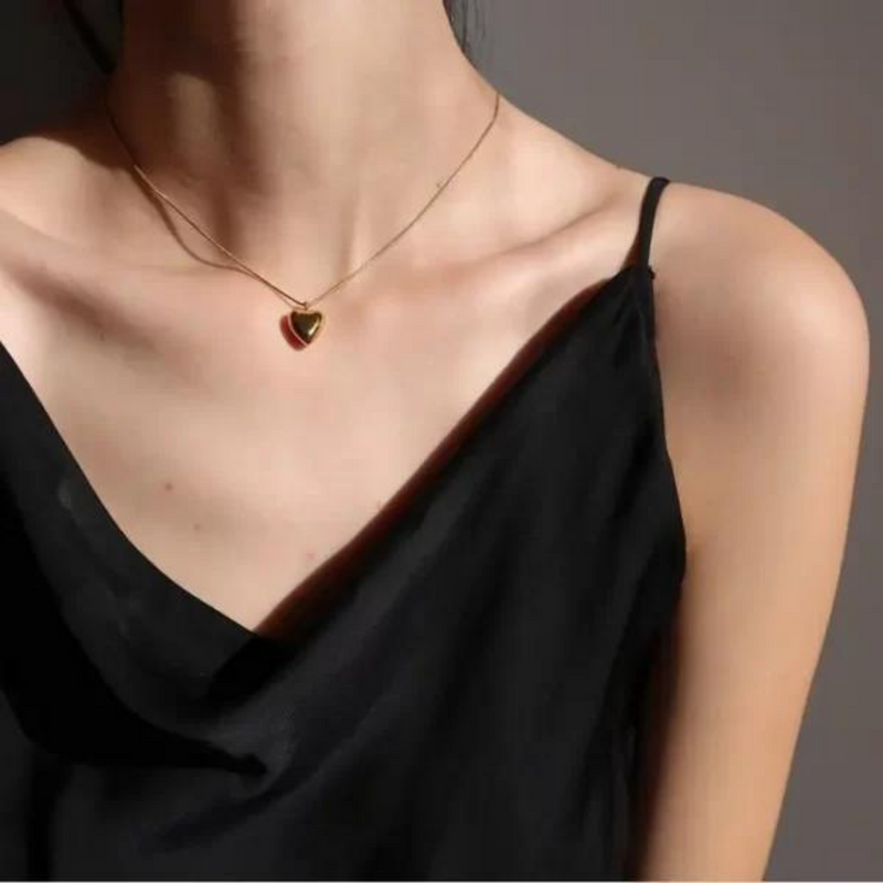 Dainty Heart Shaped Gold Plated Neck Piece