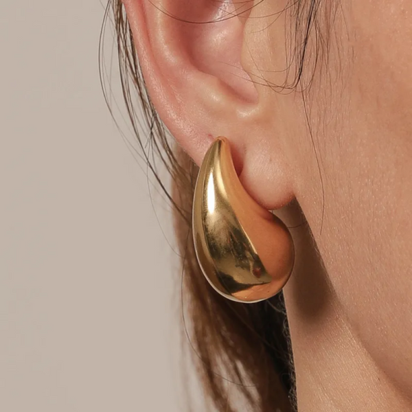 Gold Plated Water Drop Studs