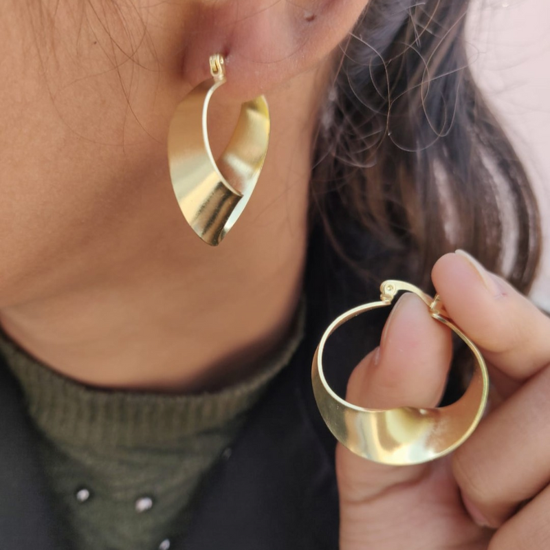 Handcrafted Twisted Hoops