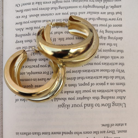 Gold Plated Chic Everyday Earrings