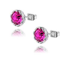 Pink Stone Swarovski Studs