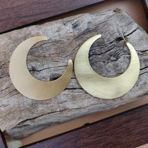 Crescent Moon Casual Wear Hoops