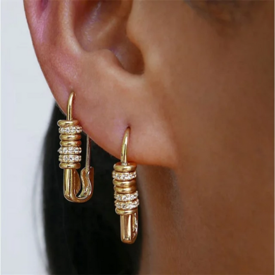 Trendy Safety Pin Earrings