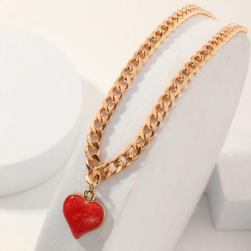 Heart Of Red Stone Neck Piece