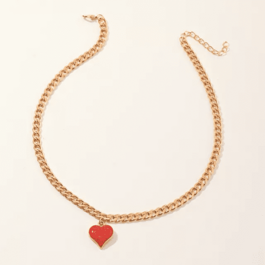 Heart Of Red Stone Neck Piece