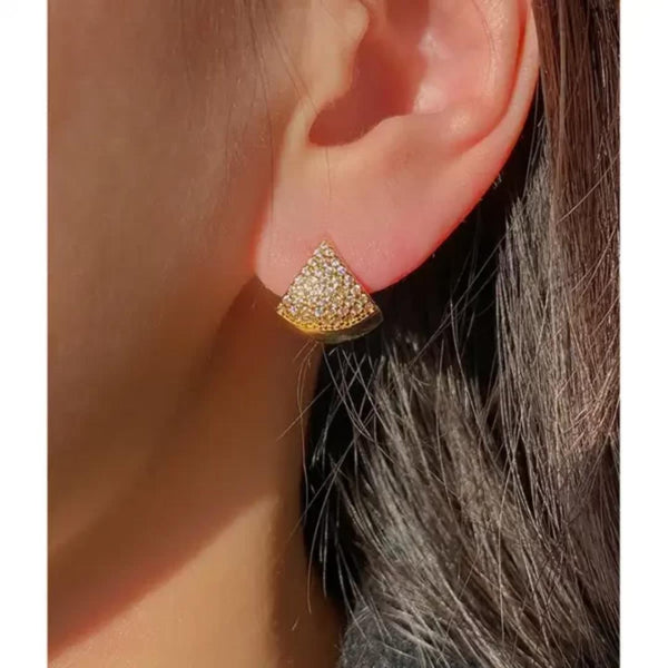 Small Wonder Stone Studded 18k Gold Plated Earring