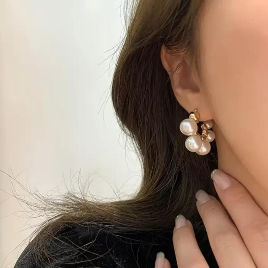 Pearl Motifs Hoops