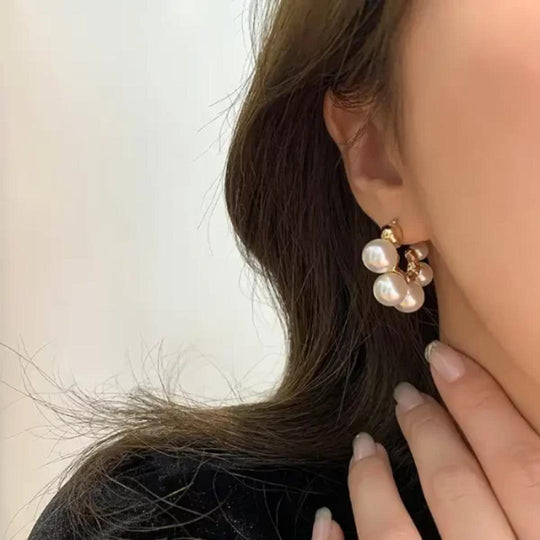 Pearl Motifs Hoops