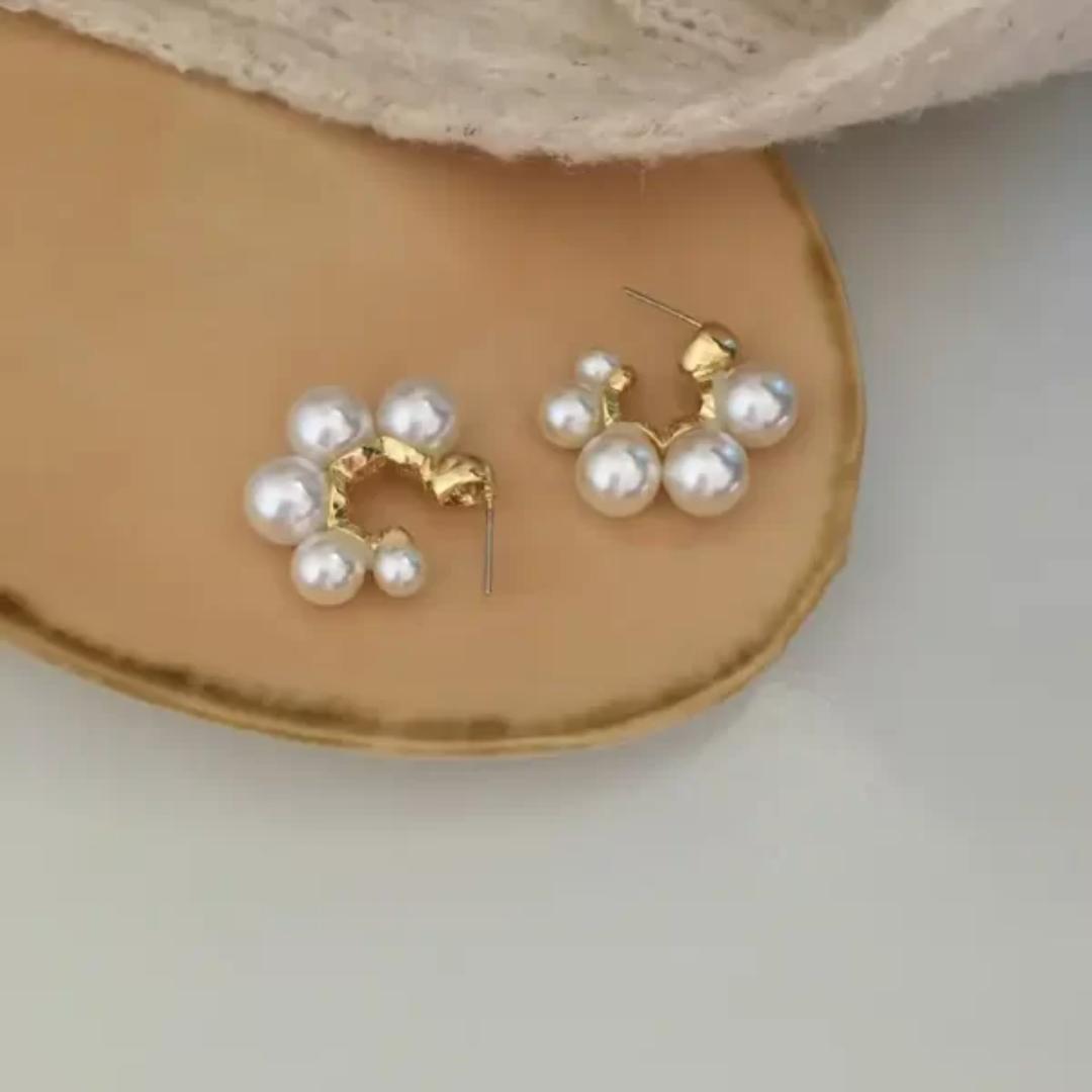 Pearl Motifs Hoops
