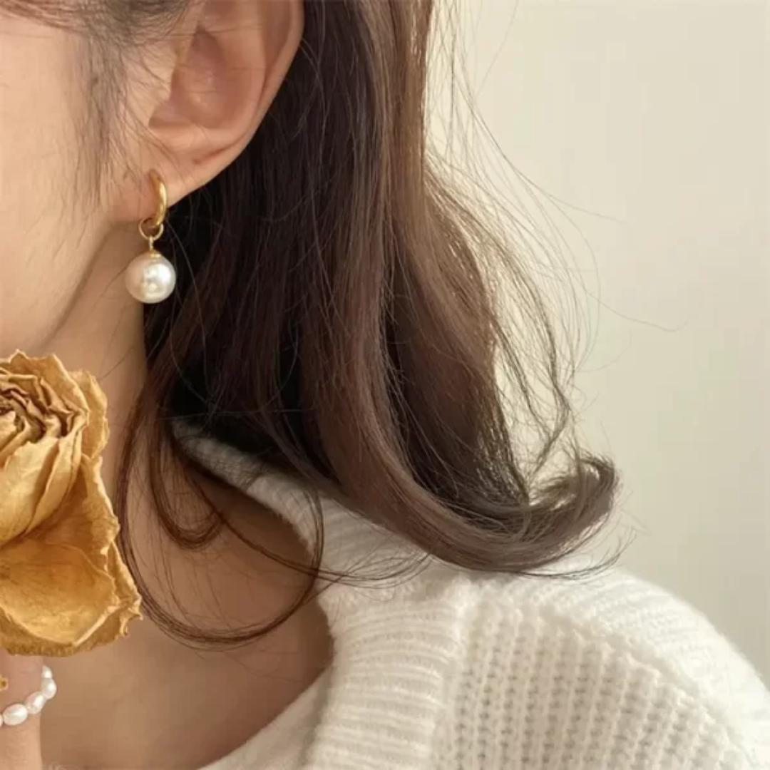 Pearl Drop 18k Gold Plated Earrings