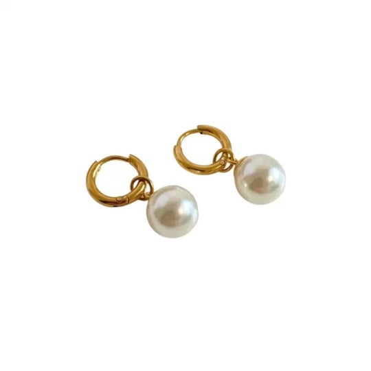 Pearl Drop 18k Gold Plated Earrings