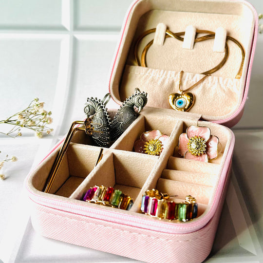 Shimmer Sibling Set- A Combination of 4 Earrings and 1 Necklace in a Jewelry Box