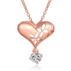 Rose Gold Plated Crystal Stone Pendent Chain