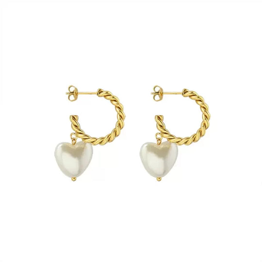 Pearl Heart Show Hoops
