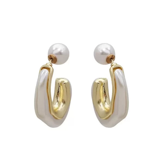 Pearly White Hoops